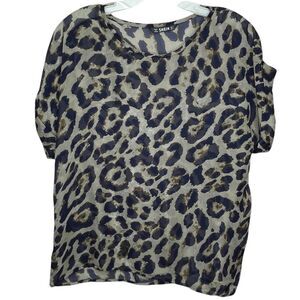 Shein Animal Print Sheer‎ Top